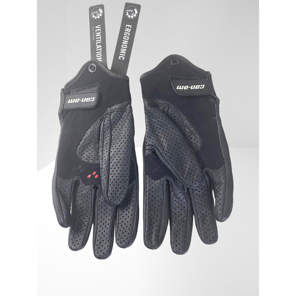 BRP Can-Am Spyder Black Leather Respirator Gloves Women's Size S/P - Picture 7 of 10